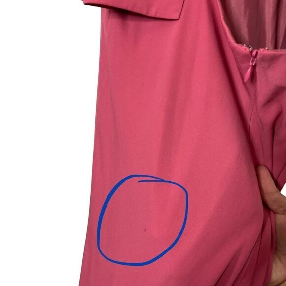 Anthropologie Jill Jill Stuart Iva Maxi Dress Pink Crepe Gown Women’s Size 14 - Picture 14 of 14